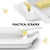 Butter Dishes with Lid for Countertop Refrigerator, Plastic Butter Dish