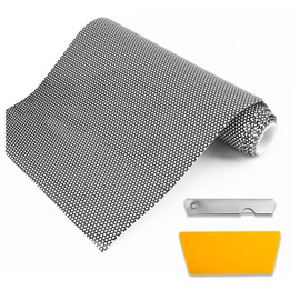 0.5 Ft*48" Front Windshield Tint Strip,One-Way Perforated Sun Strip for Car Windshield with Honeycomb Design,Self Adhesive Anti-Glare Windshields Tint Strips Fronts for Clear Vision (0.5ft x 48")