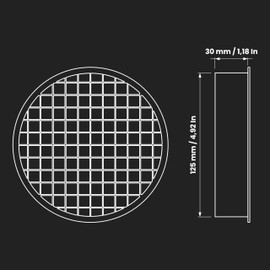 Repa Market Ø5 Inch Duct Cover – Galvanized Steel Round Duct Cap with Mesh Screen – HVAC Exhaust or Intake Vent – Exterior Pipe Air Outlet – Spiral Ventilation Ducting Metal End Plug