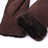 Harssidanzar KM044EU Men's Winter Mittens, Warm Real Suede 100% Lambskin