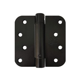 Heavy Duty 4" Inch Self-Closing Spring Loaded Door Hinge with 5/8" Radius Corners (3 Pack, Oil Rubbed Bronze)