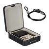 Relaxdays Security Box with Combination Lock, Portable, with Safety Cable,