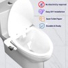 Ultra-Thin Bidet Attachment for Toilet with Non-Electric Self-Cleaning Water Pressure