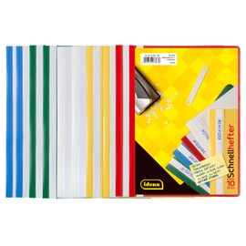 Idena 307863 A5 Folders Plastic Pack of 10 5 Colours 2 x Blue White Yellow Green rot sortiert DIN A5