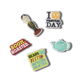 Crocs - Zapatos de oficina Jibbitz unisex para adultos, paquete de 5, dijes, Osos, remolachas y Battlestar Galactica, 5 Pack De