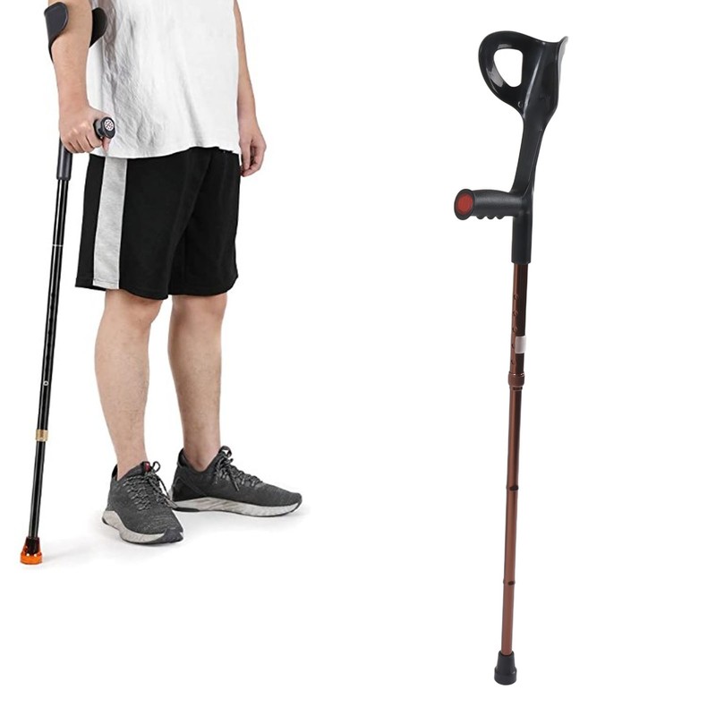 Foldable Walking Cane Stick Evenly Distributed Weight Forearm Folding Adjusting