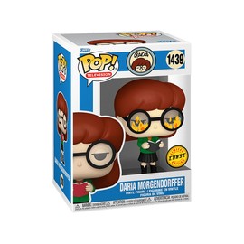 Epic Collectibles TV Show: Daria - Daria Morgendorffer in Flaming Glasses (Chase Variant) Vinyl Figure Bundle with Compatible Funko Pop Box Protector