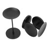 3pcs Pillar Candle Holder Black Double Sided Black Piano Paint