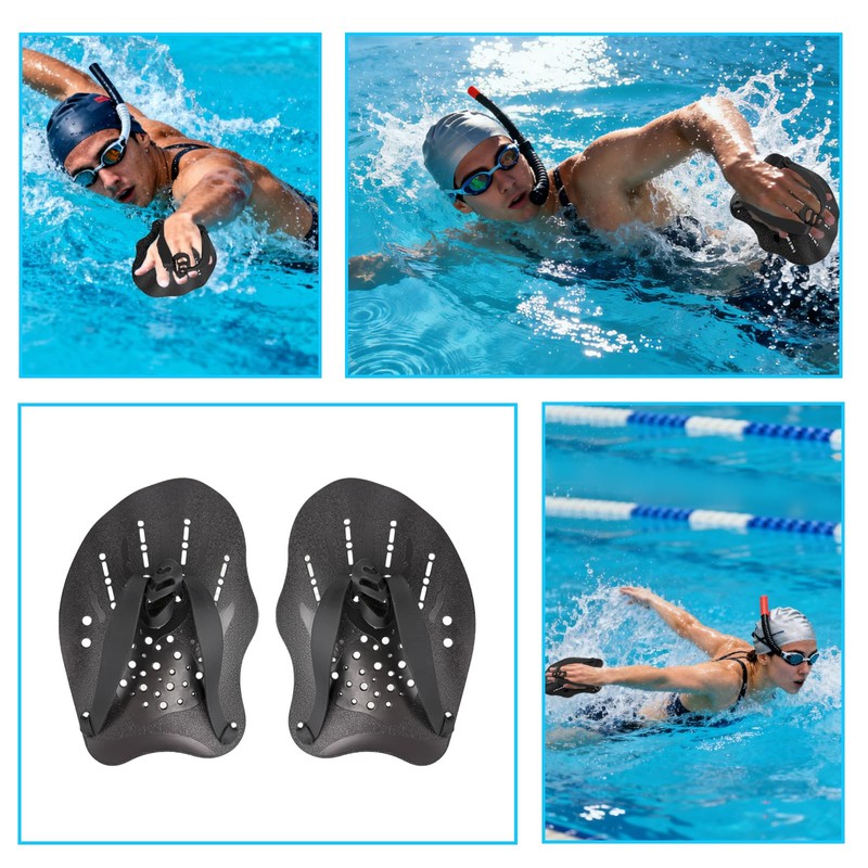MCSDFN 2 Pcs Swim Hand Paddles, Swim Paddles with Adjustable