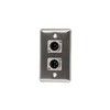Elite Core Duplex Wall Plate w/2 XLR Male Connections D-2-2XM