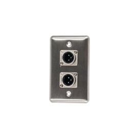 Elite Core Duplex Wall Plate w/2 XLR Male Connections D-2-2XM