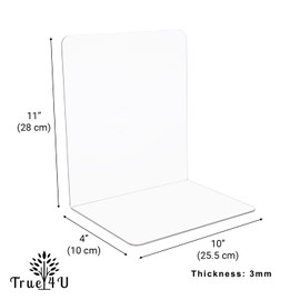 True 4U 6 Pack Acrylic Shelf Dividers for Organizing, Easy to Install Clear Shelf Dividers, Sturdy Shelf Divider for Home Organization and Office