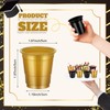 cssopenss 120 PCS Black Gold Plastic Shot Cups Black And