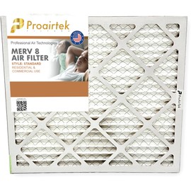 Proairtek AF18201M08SWH Model 18x20x1 Air Filter, MERV 8; Ideal for Anyone Wanting Clean, Crisp Air in Their Home