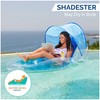 Swimways Dry Float Shadester Pool Float, Translucent Inflatable Recliner Chair