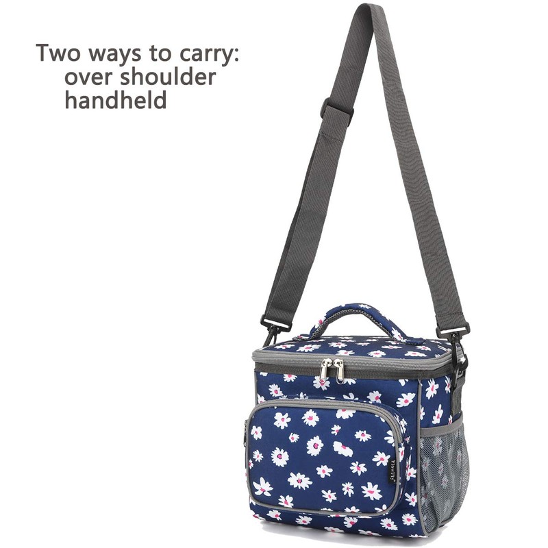 FlowFly Insulated Reusable Lunch Bag Adult Large Lunch Box for