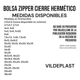 100 Bolsas Zipper Cierre Hermético Transparentes 7.5x7.5cm