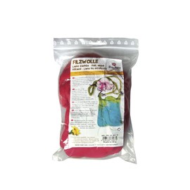 RAYHER HOBBY RAYHER HOBBY Rayher 5360018 Reine Schurwolle, Filzwolle, Kammzug, Beutel 50 g, rot, Märchenwolle