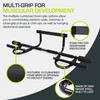 ProsourceFit Multi-Grip Chin-Up/Pull-Up Bar, Heavy Duty Doorway Trainer for Home