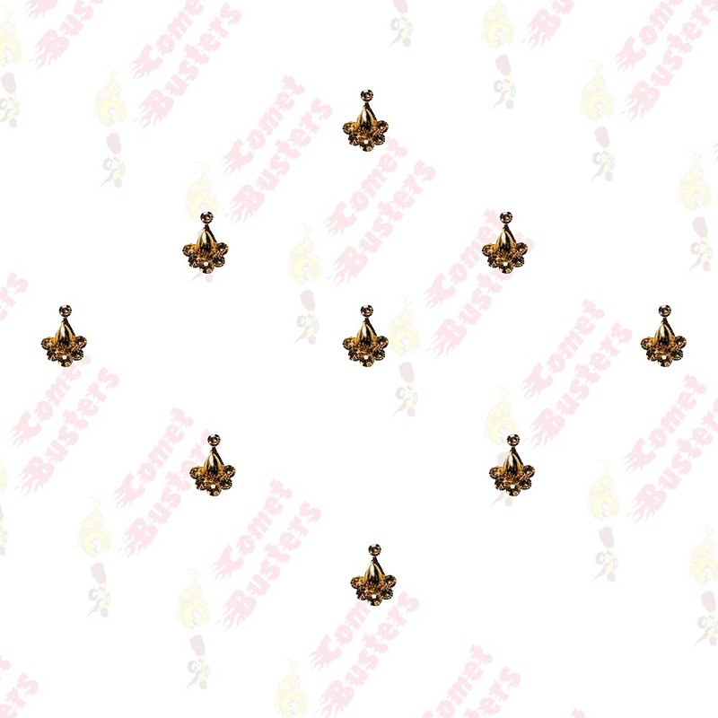 Comet Busters Beautiful Golden Bindi with Diamond Indian Bindis for