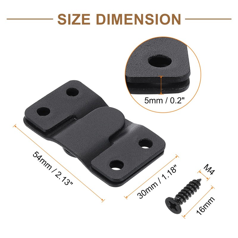 sourcing map 2 Pairs Flush Mount Bracket, 54 x 30mm