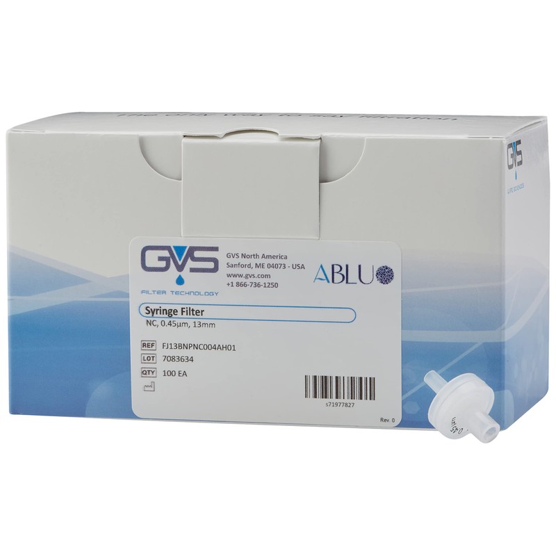 GVS Filter Technology, Syringe Filter, ABLUO, 13 mm, NC Membrane,