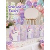 16 PCS Unicorn Party Favor Bags, Unicorn Birthday Gift Bags