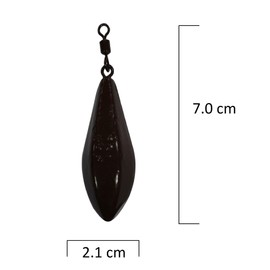 PRO FILSTAR Ground Lead Long Cast 5 x 100 g - Swivel Lead Fishing - Fishing Lead Set - Ground Fishing - Pear Lead Fishing - Lead Weight - Fishing Weights - Lead Weights - Drop Lead - Carp Lead