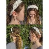 luzen 1Pcs Crochet Headbands Elastic Macrame Boho Headbands Braided Hairband