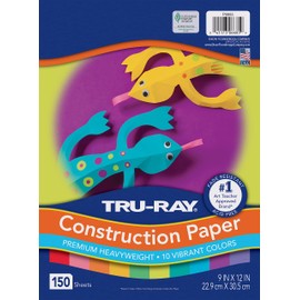 Tru-Ray Tru-Ray Construction Paper, 10 Vibrant Colors, 9" x 12", 150 Sheets