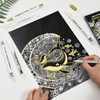 7Pcs White Acrylic Ink Pens Opaque Gold Black Dual Tip