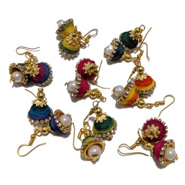 Small Drop Ear Ring |Haldi Kumkum | Jhumka | Set of 8 Ear Rings | Return Gift | Give away | B_HK-SDER