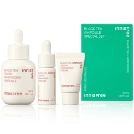 Innisfree Black Tea Youth Enhancing Ampoule 3-piece set, 1 piece / 이니스프리 블랙티 유스 인핸싱 앰플 3종 세트, 1개