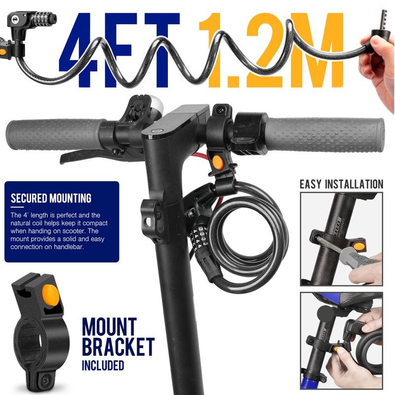 SEWAY Scooter Lock Cable for Xiaomi Mijia M365 ES Series,