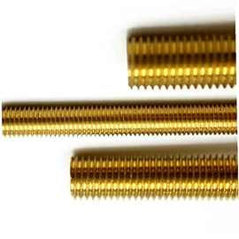 Solid Brass All Thread Threaded Rod Bar Studs 1/4-20 x 6" Fastener Set LS03499F