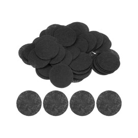 HARFINGTON 100pcs Round Felt Circles, 40mm 1-1/2" Pre Cut Felt Craft Pads Non-Woven Mini Felt Fabric Circles for DIY Sewing Handcraft Cut Projects Craft Finishing, Black
