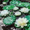 WhistenFla Floating Lily Pads for Ponds, 6Pcs Realistic Lily Pads