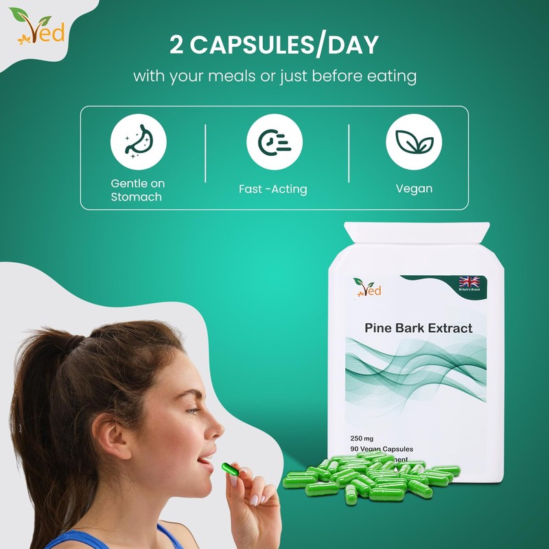 Pine Bark Extract 250 mg | 90 Vegan Capsules |