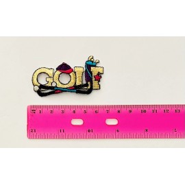 Golf Golfing Patch Sports  Appliqué Swing Putt Colorful Clubs Putter