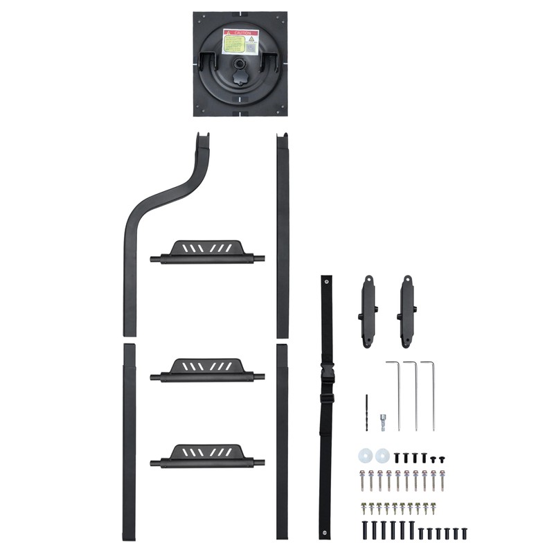 KEWISAUTO Foldable Pickup Truck Tailgate Ladder, 45" Heavy Duty Universal