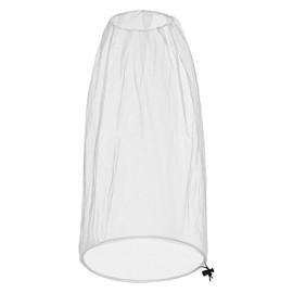 1 Pack Extra Large Mosquito Head Net 42 x 25 Inches Oversized Mosquito Head Mesh Netting Face Neck Fly Netting Fits All Hats for Men Women for Outdoor Camping Hiking Fishing Gardening (Light Gray)
