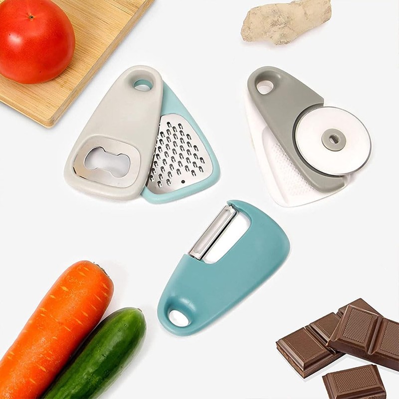 Portable Kitchen Tools, 5 in 1 Mini Cheese Grater Stainless