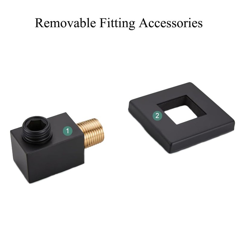 Square Hand Shower Wall Connection Elbow Brass Angle Connector Shower