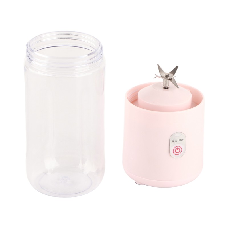 Juicer Machine Portable 500ml Mini Pink Juice Extractor 6 Leaf