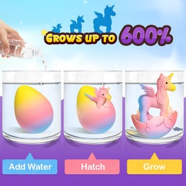 Unicorn Hatch Rainbow Eggs for Children - Pack of 6 Unicorn Gifts for Girls & Boys, Birthday and Easter Gifts for Children from 3 Years - Girls Gifts for 3 4 5 6 7 8 Years