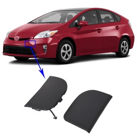 labwork Tapa de gancho de remolque para parachoques delantero con tapa de repuesto para Toyota Prius 2012 2013 2014 2015, par de lado izquierdo y derecho