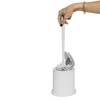 Bath Bliss Self Closing Lid Toilet Brush with Rim Scrubber