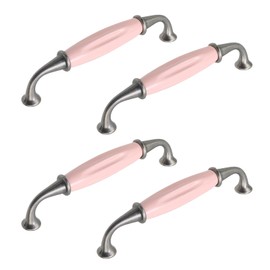 Geesatis Set of 4 Drawer Pulls Hole Center 96 mm / 3.8 Inch Furniture Handle Pulls for Cabinet, Closet, with Mounting Screws