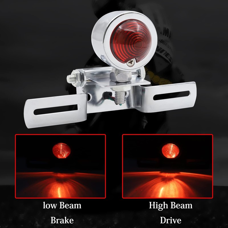 Ygmylandbb Motorcycle Tail Light Brake Stop Running Light Lamp with