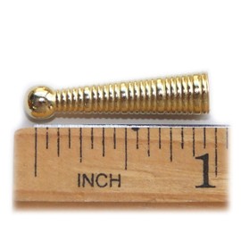 Bolo Tie Tips Gold Plated Heavy Ridged Ball Style 25mm Long Pk/10
